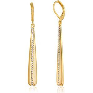 ⚡Gold Drop Dangle Earrings Long Crystal Line Elegant Lightweight Earrings